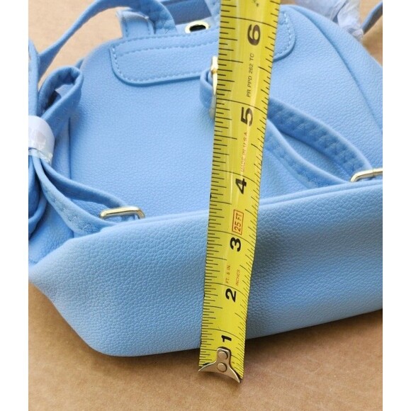Pierre Loues PU Leather Crossbody Baby Blue Bag Backpack - Picture 10 of 10
